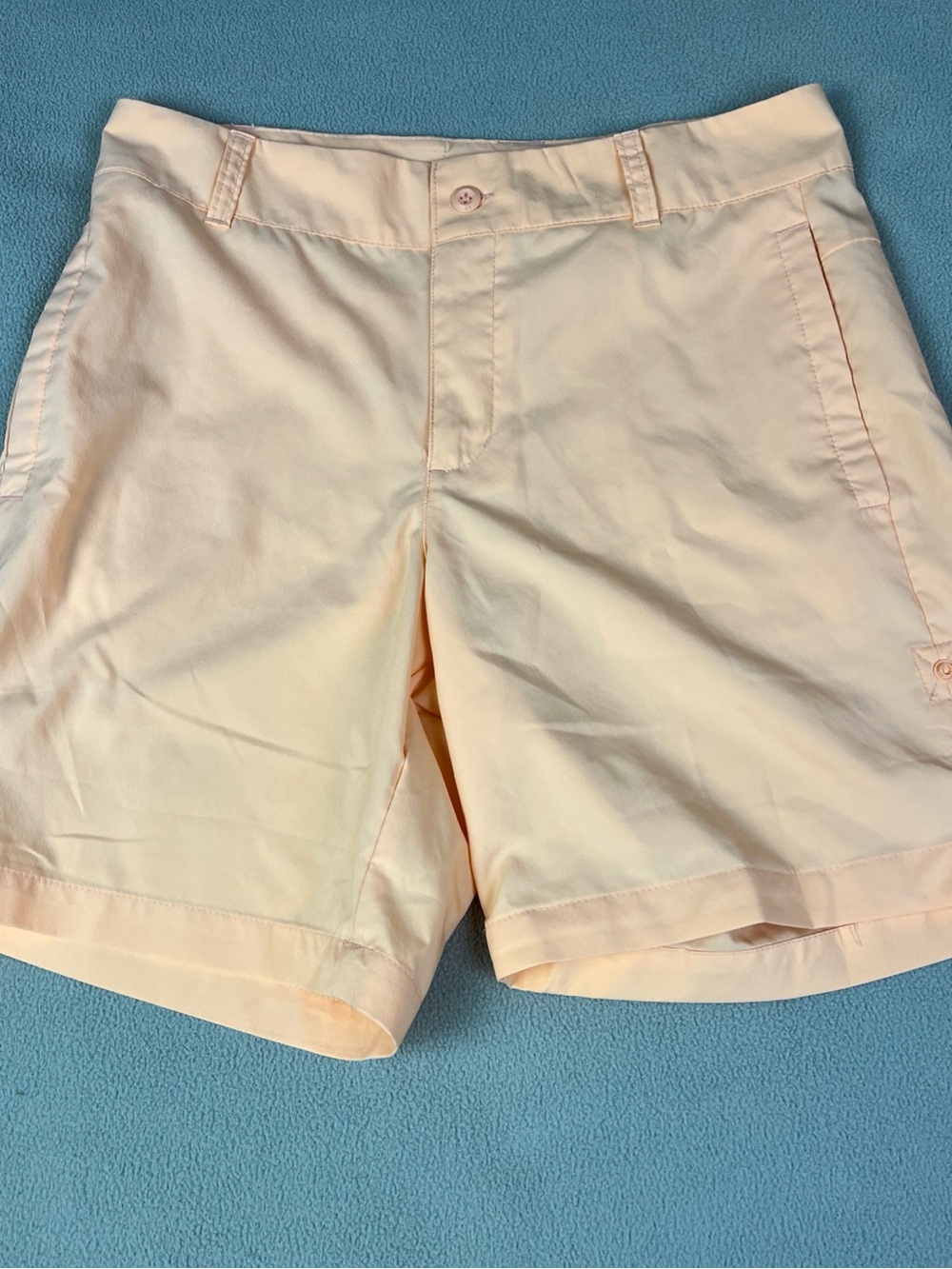Columbia 100% Recycled Polyester Shorts, Orange. Hiking. Women's Sz 8 (4L)
